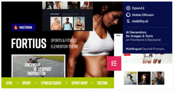 Fortius - Sports & Fitness Elementor WordPress Theme