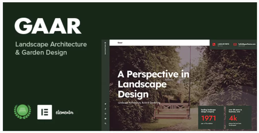 Gaar - Landscape Architecture & Garden Design WordPress Theme