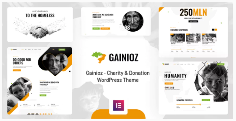 Gainioz - Charity & Donation WordPress Theme