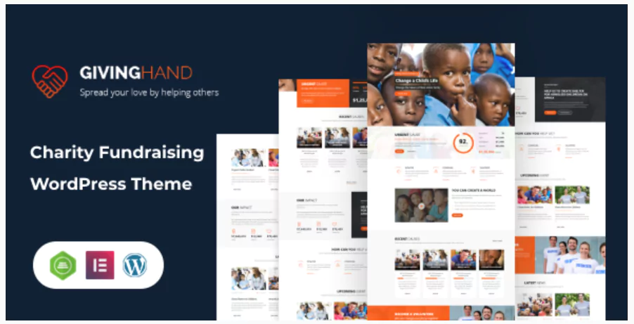 Giving hand - Charity/Fundraising WordPress Theme