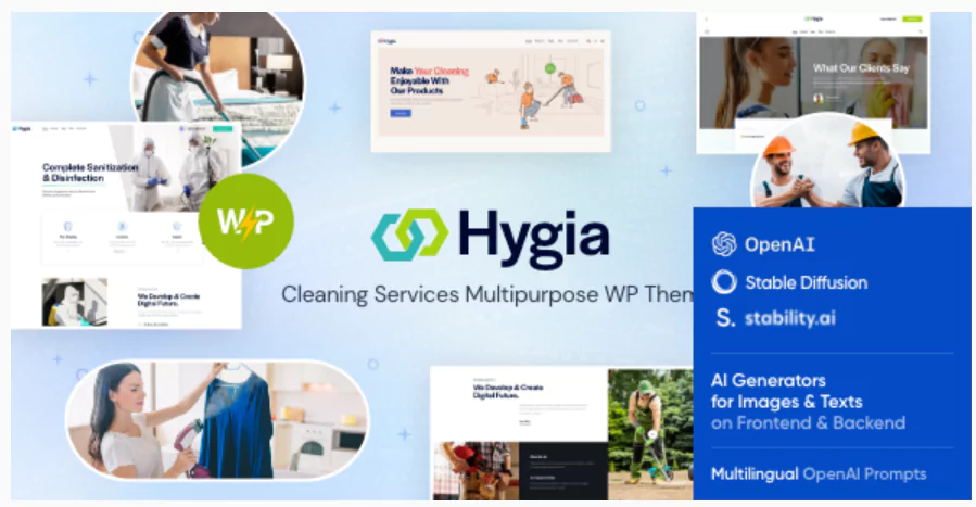 Hygia - Cleaning Services WordPress Theme