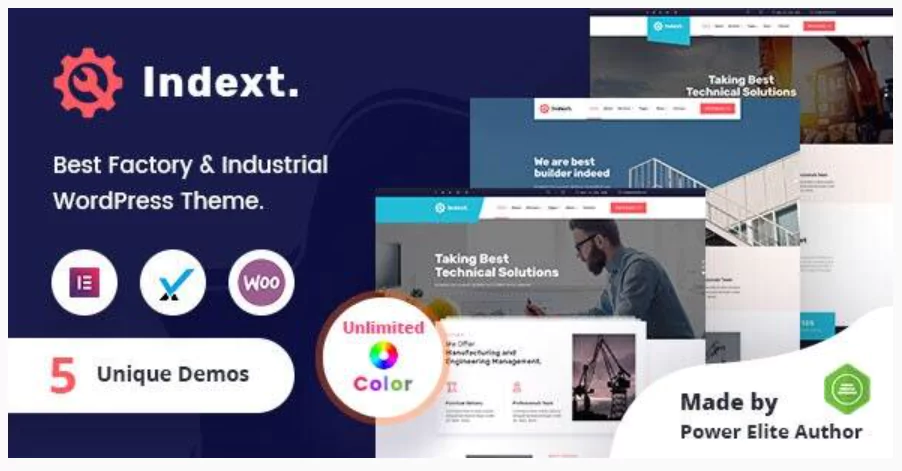 Indext - Industrial Business WordPress Theme + RTL