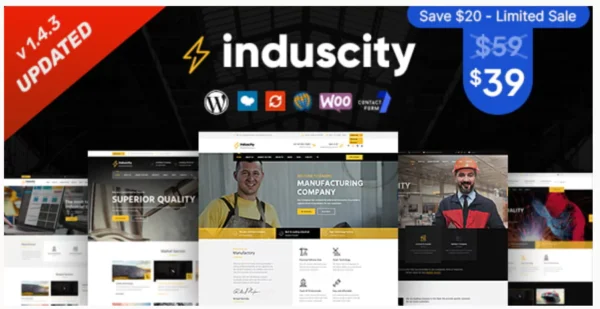 Induscity - Factory and Manufacturing WordPress Theme