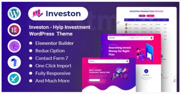 Investon - Investment Hyip & Business Consulting WordPress Theme Multipurpose
