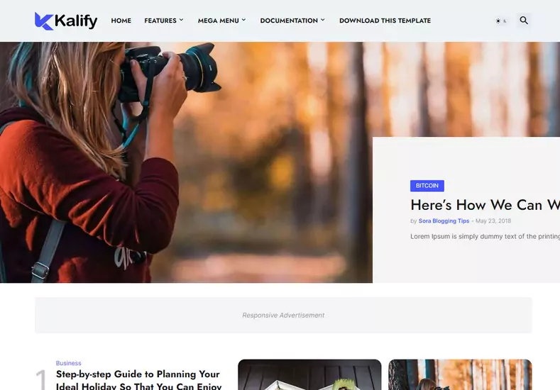 Kalify Blogger Template