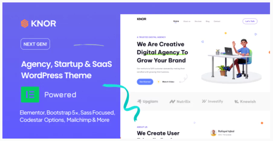 Knor - Digital Agency WordPress Theme