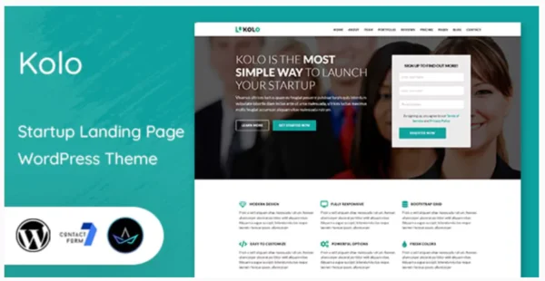 Kolo - Startup Landing Page WordPress Theme