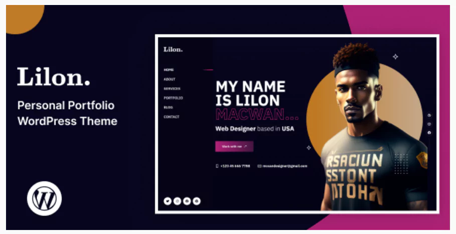 Lilon – Personal Portfolio WordPress Theme
