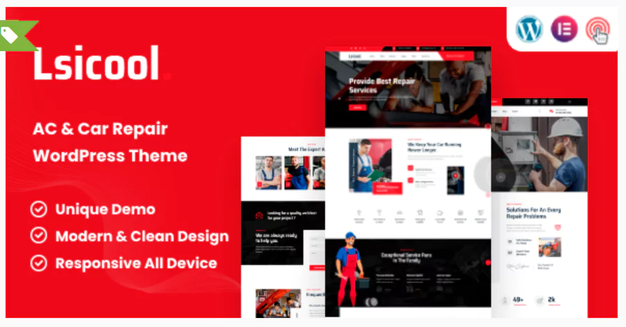 Lsicool - AC & Car Repair WordPress Theme