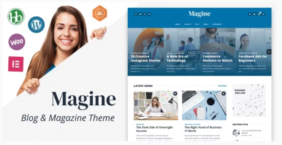 Magine - Business Blog WordPress Theme
