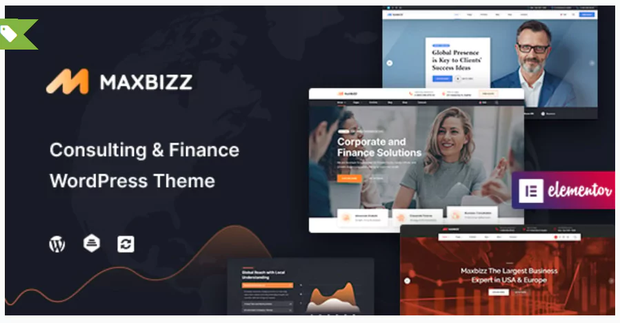 Maxbizz - Consulting & Financial Elementor WordPress Theme