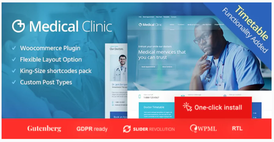 Medical Clinic - Doctor and Hospital Health WordPress Theme