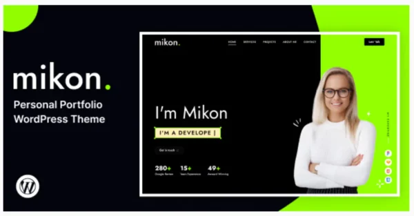 Mikon - Personal Portfolio WordPress Theme