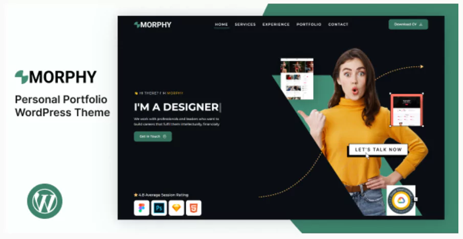 Morphy – Personal Portfolio WordPress Theme
