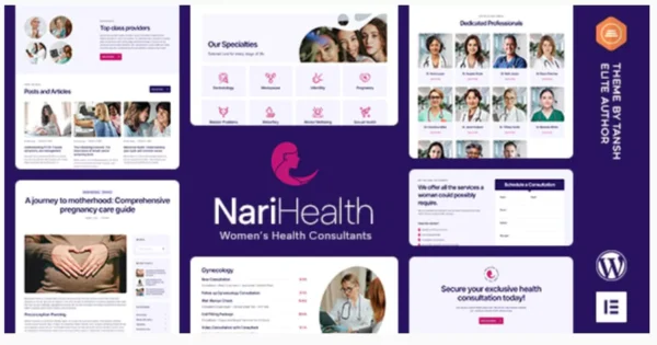 NariHealth Women's Health Consultant WordPress Theme