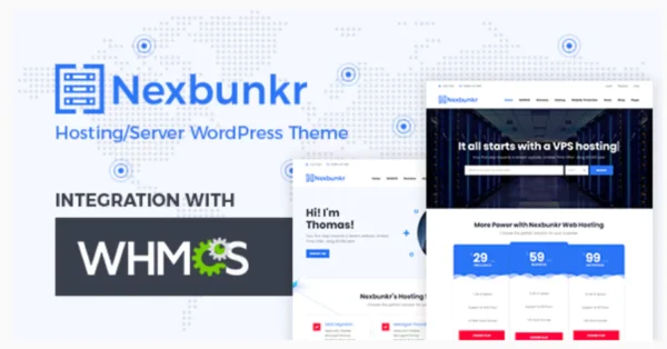 Nexbunker - Hosting/Server WordPress Theme + WHMCS