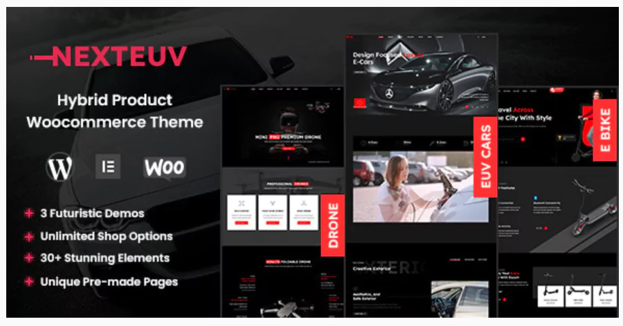 NextEuv - Single Product Shop, EV WordPress Theme