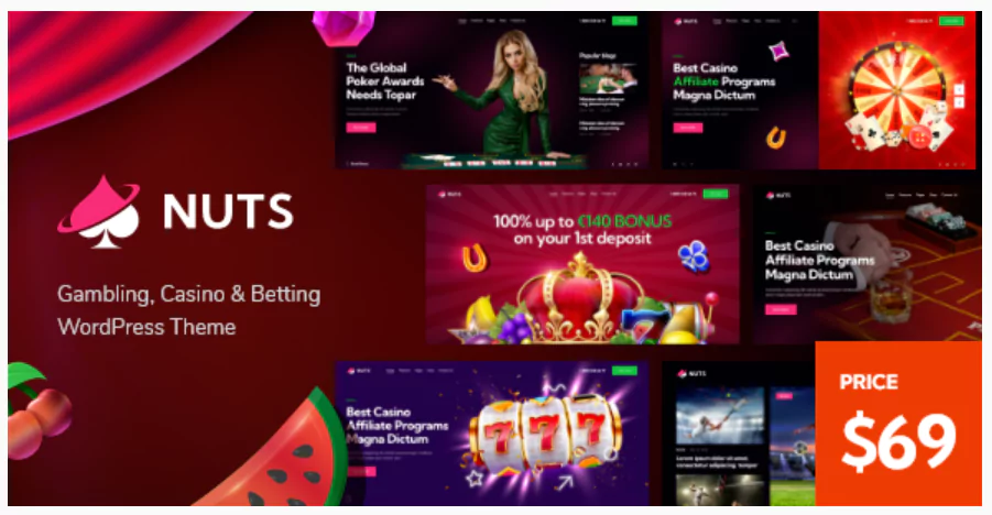 Nuts - Gambling, Casino & Betting WordPress Theme