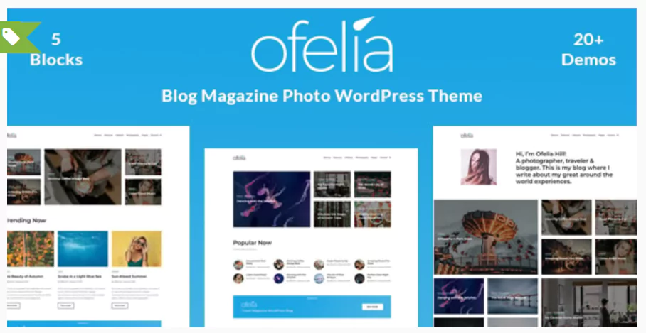 Ofelia - Travel Personal WordPress Blog Theme