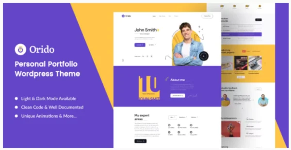 Orido - Personal Portfolio WordPress Theme