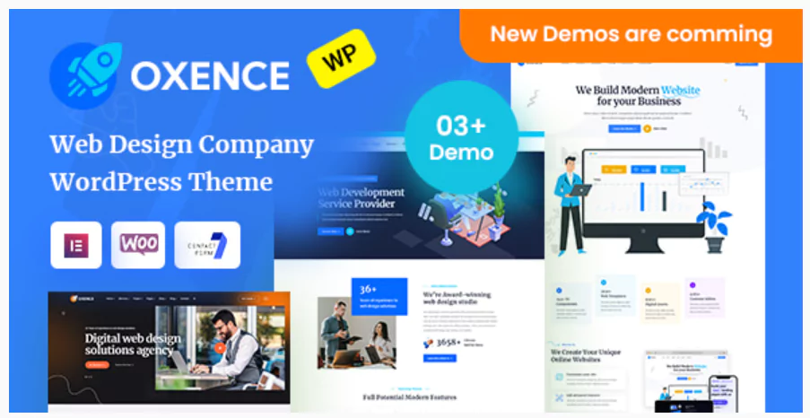 Oxence - Web Design Agency Elementor WordPress Theme
