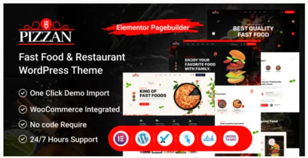 Pizzan - Fast Food and Restaurant WordPress Theme