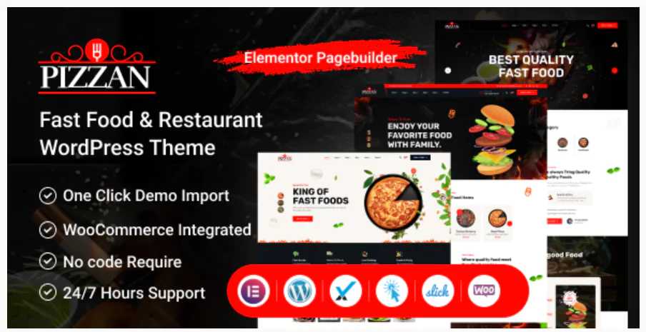 Pizzan - Fast Food and Restaurant WordPress Theme