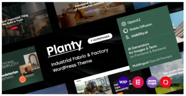 Planty - Fabric & Factory WordPress Theme