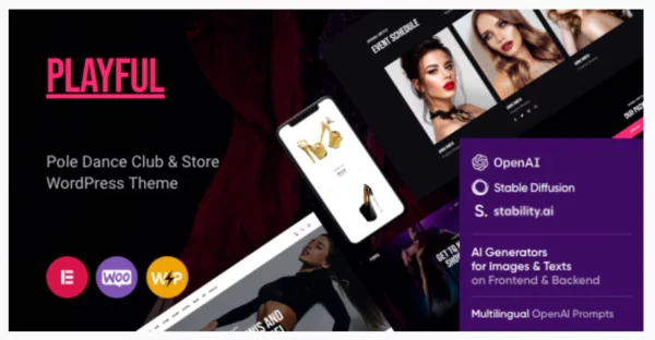 Playful - Pole Dance Night Club & Store WordPress Theme