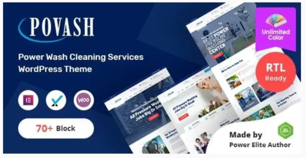 Povash | Power Wash WordPress Theme + RTL