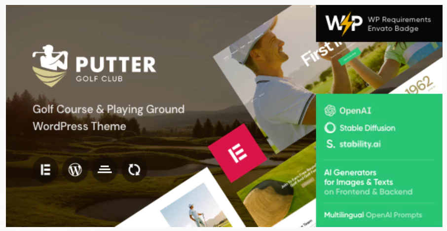Putter - Golf Course & Playing Ground WordPress Theme