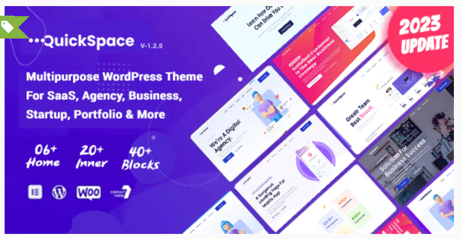 QuickSpace - Multipurpose WordPress Theme for SaaS Agency