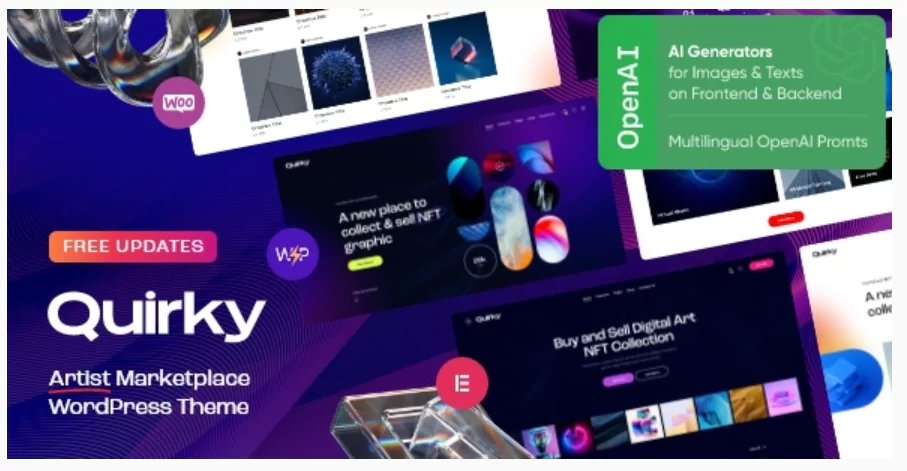 Quirky - NFT, Token & Artist Marketplace WordPress Theme