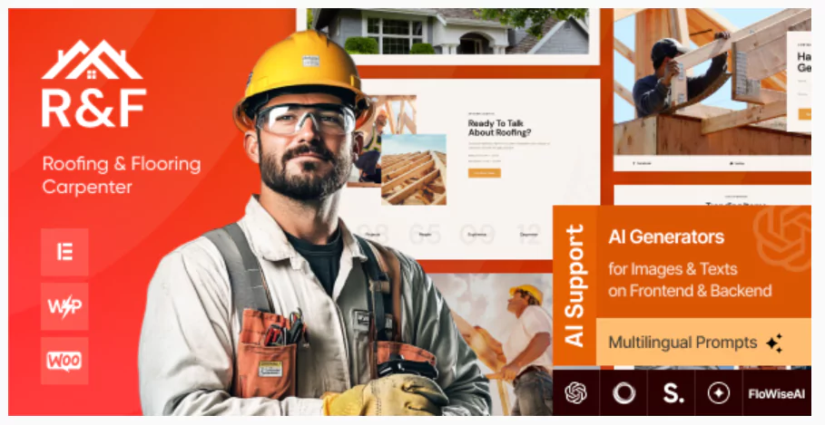 R&F - Roofing & Flooring Carpenter WordPress Theme