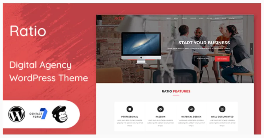 Ratio - Material Design WordPress Theme