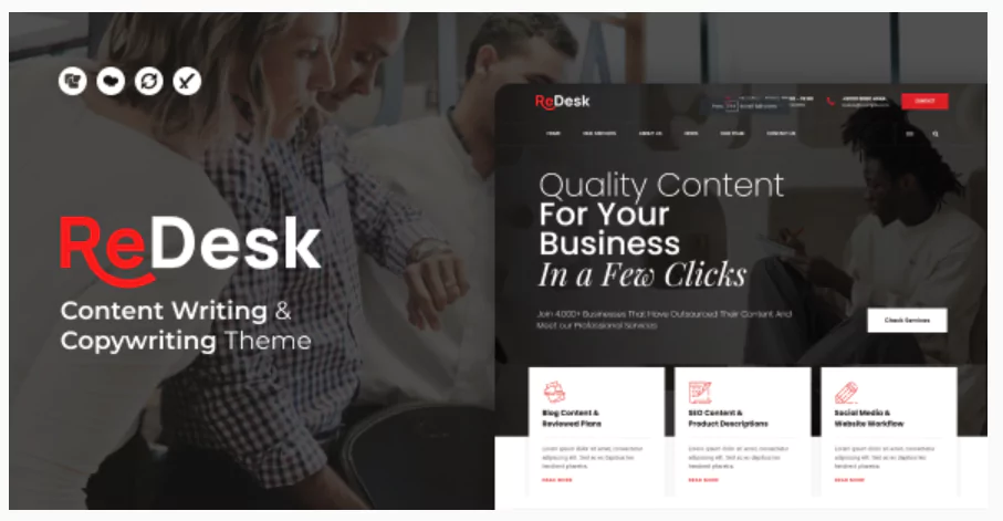 ReDesk - Content Writing & Copywriting Theme