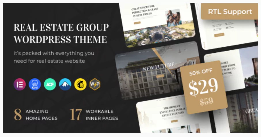 Reland - Real Estate Group WordPress Theme + RTL