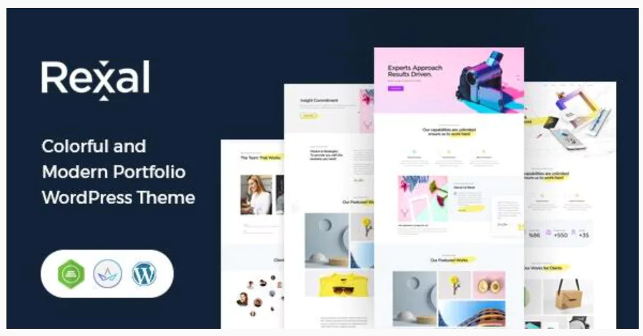 Rexal - A Colorful and Modern Multipurpose Portfolio WordPress Theme