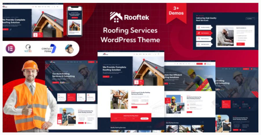 Rooftek - Roofing Services WordPress Theme
