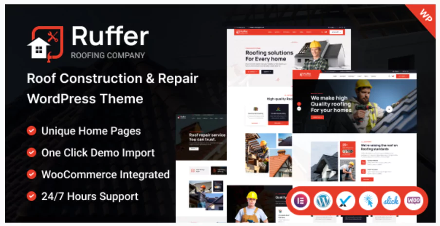 Ruffer - Roof Construction & Repair WordPress Theme