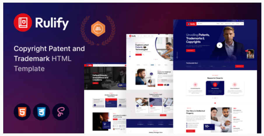 Rulify - Intellectual Property Consultancy Law Firm WordPress Theme