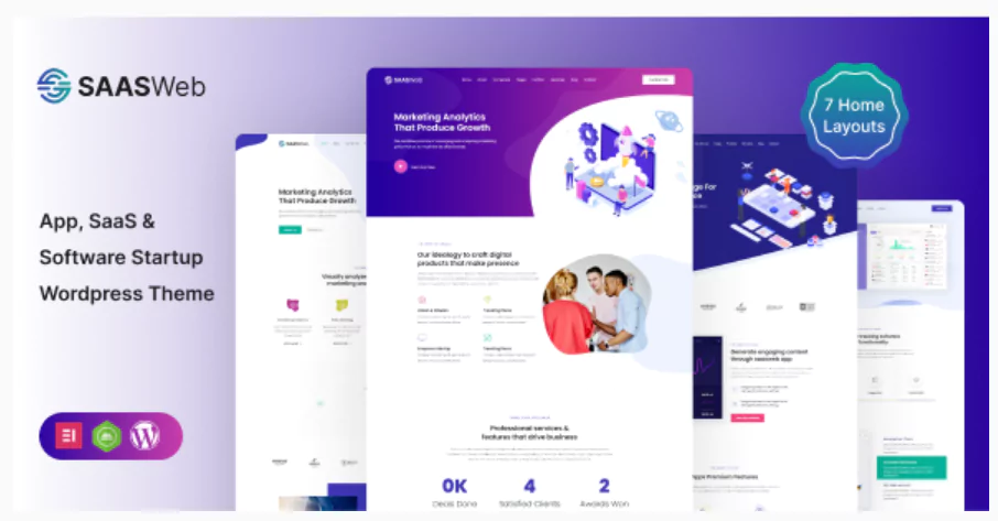 Saasweb - WordPress Theme For App & Saas Products