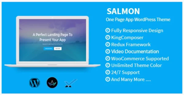 Salmon - One Page App WordPress Theme