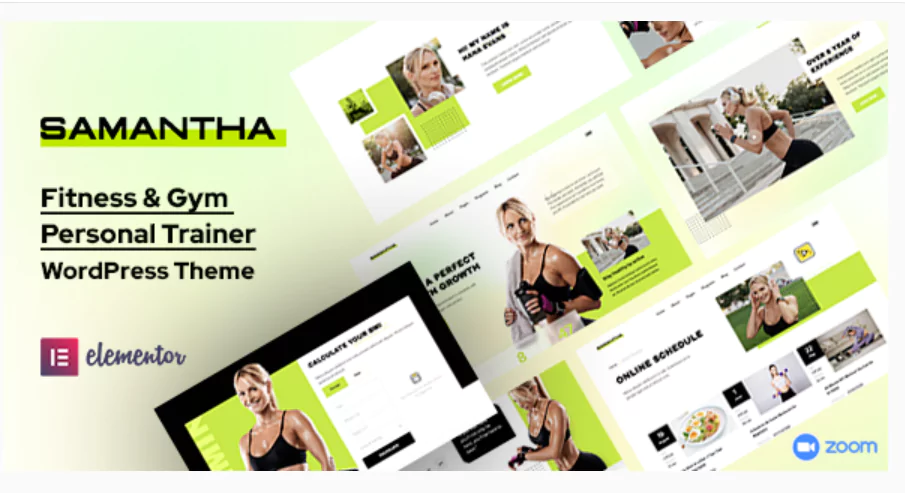 Samantha - Personal Trainer & Fitness WordPress Theme