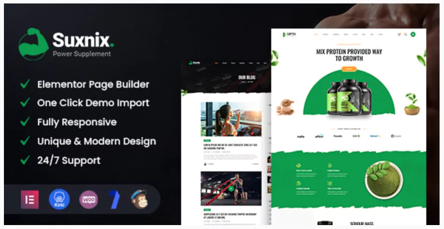 Suxnix - Health Supplement WordPress Theme