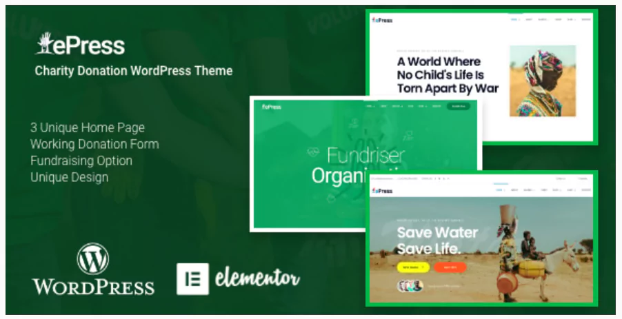 Nonprofit Charity WordPress Theme - ePress