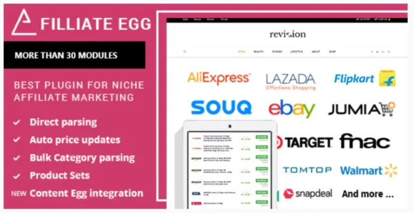 Affiliate Egg - Niche Affiliate Marketing Wordpress Plugin