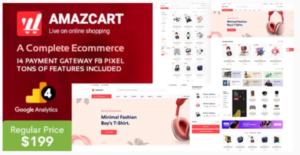 AmazCart - Laravel Ecommerce System CMS Multi-Vendor