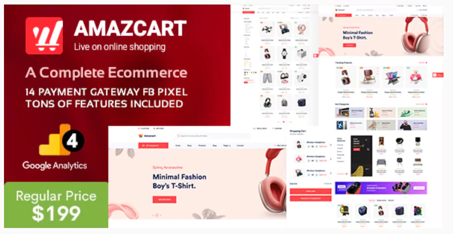 AmazCart - Laravel Ecommerce System CMS Multi-Vendor