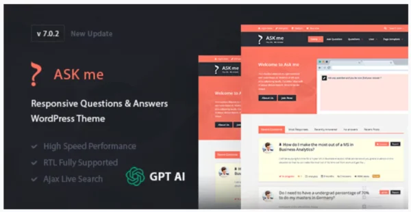 Ask Me - Responsive Questions & Answers WordPress